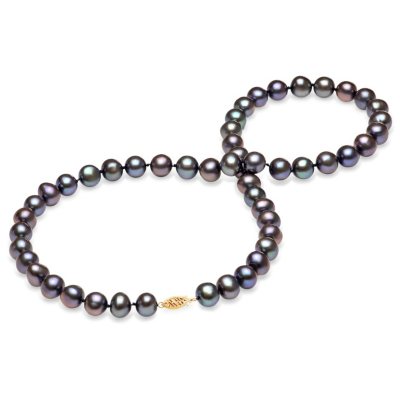 Mana Loa 5ft. Freshwater Pearl Strand Necklace Black