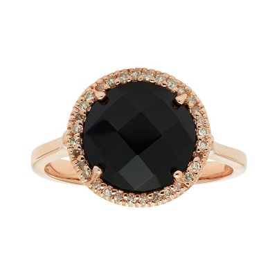 black onyx engagement ring