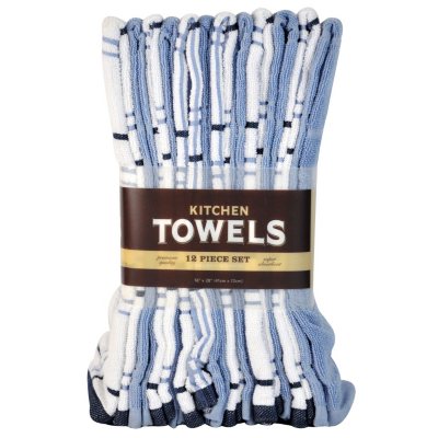 Sticky Toffee Kitchen Towels 100% Cotton Blue Dish Towels, Hand Towels, Tea  Towels for Drying Dishes, 28 in x 16 in 