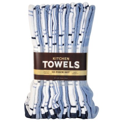 Sticky Toffee Kitchen Towels 100% Cotton Blue Dish Towels, Hand Towels, Tea  Towels for Drying Dishes, 28 in x 16 in