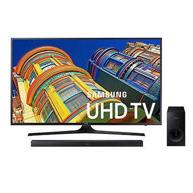 Samsung UN60KU6270 60” 4K UHD Smart LED TV + Samsung 2.1 Channel Soundbar with Wireless Active Subwoofer