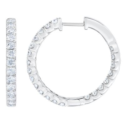 Idylle Blossom Hoops, White Gold and Diamonds - Categories Q96837