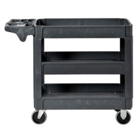 Sandusky 3 Shelf Plastic Utility Cart With 5 Casters Sam S Club