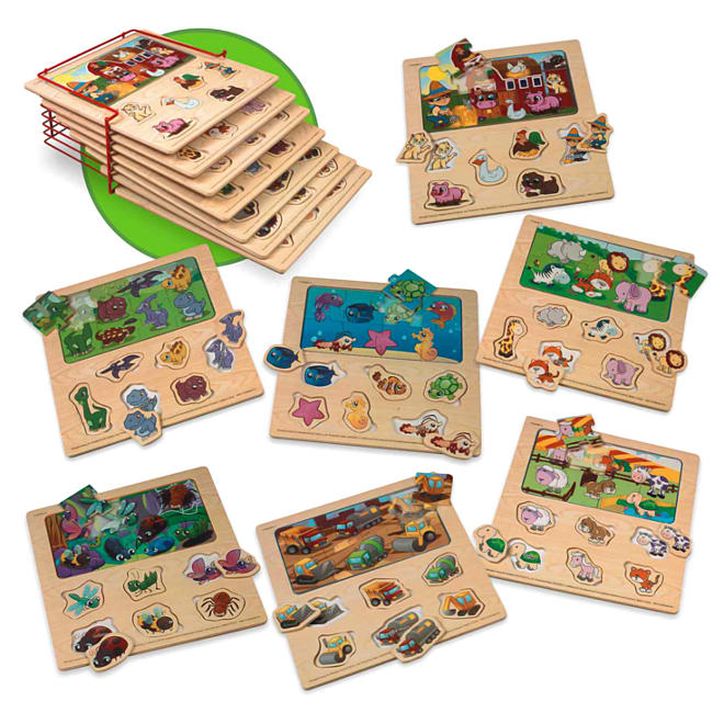 Wooden Assorted Puzzles - 7 pk.
