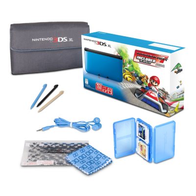 3DS XL Blue with Mario Kart 7 and Starter Kit - Sam's Club