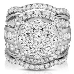 4.95 CT. T.W. Single Center Engagement Ring in 14K White Gold