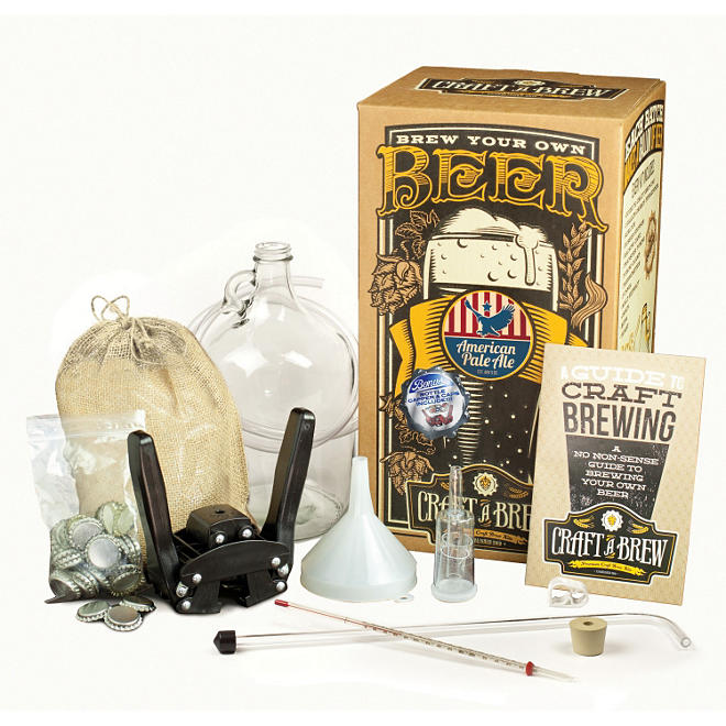 Craft-A-Brew Home Brewing Kit with Bonus Bottle Capper and Caps - Various Flavors