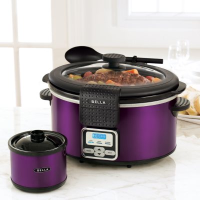 BELLA 6 Quart Locking Lid Slow Cookr - ONLINE ONLY