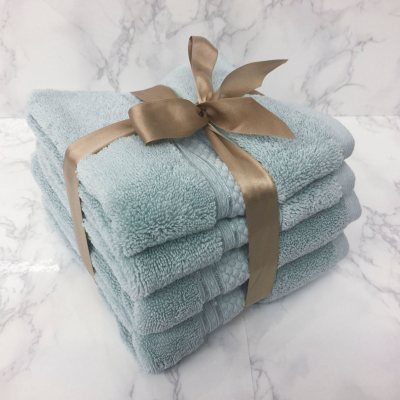 Threadable 4-piece Textured Hand Towel and Washcloth Set