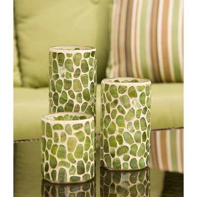 Outdoor Hurricane Citronella Candle Trio Green Sam's Club