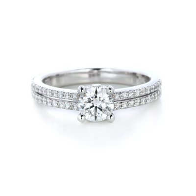 Premier Diamond Collection 1.05 CT. T.W. Round Diamond Engagement Ring in 18K White Gold
