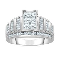 1.95 CT. T.W.  Diamond Fashion Ring in 14K White Gold