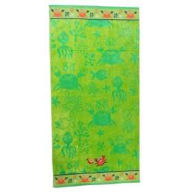 Kids Beach Towel Crab And Fish 30 X 60 Sams Club