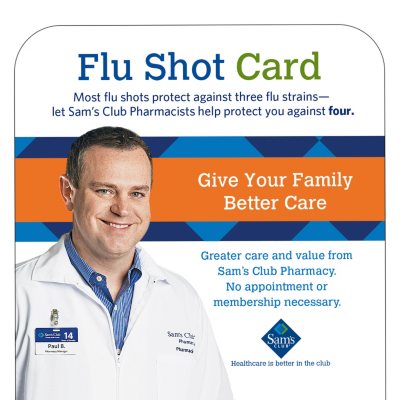 Flu Shot Card Sam S Club