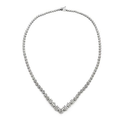 Diamond Necklace 1/3 ct tw Round-Cut 14K White Gold