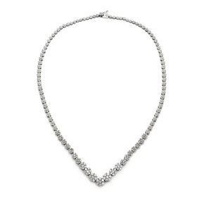 3.00 CT.TW. Round Diamond Fashion Necklace in 14K White Gold HI, I1