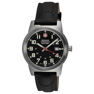 Wenger Swiss Military Classic Field Watch with Black Dial and Black ...