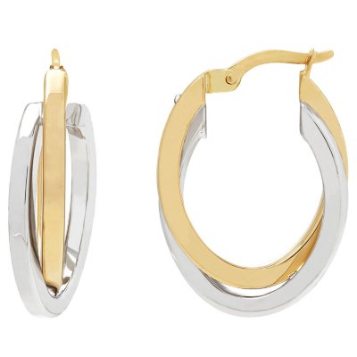 Sam's club white gold sale hoop earrings