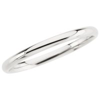 14K White Gold Comfort Fit Band - 2mm