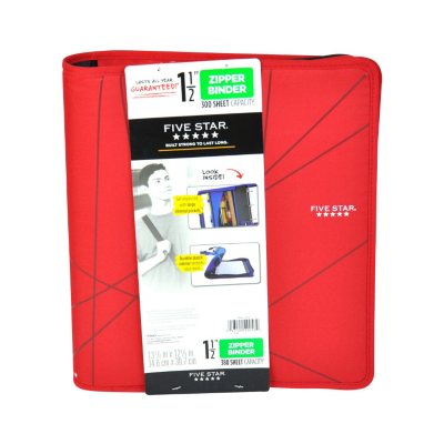 ZIPPER BINDER 1 1/2" CAPACITY Sam's Club