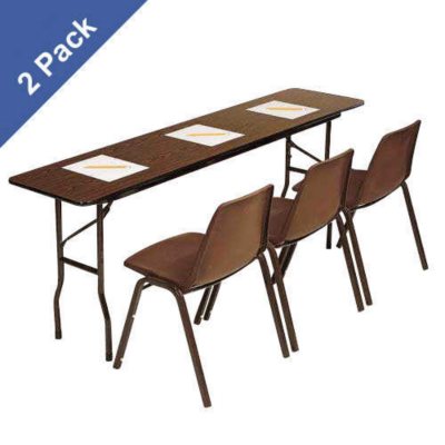 Correll 6 Folding Seminar Table Walnut 2 pack Sam s Club