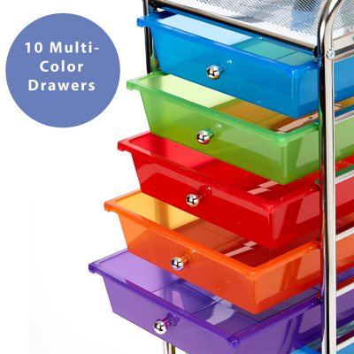 RELAX4LIFE Storage Drawer Carts Classroom Organization Rolling Carts with  Wheels 3 Drawers - Craft Organizing Drawers with Plastic Drawers, Utility