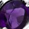 Amethyst, variant on Round Cut Gemstone Swirl Tennis Bracelet in Sterling Silver