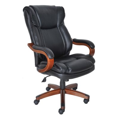 Lane Big Tall Bonded Leather Executive Chair Black Sam s Club