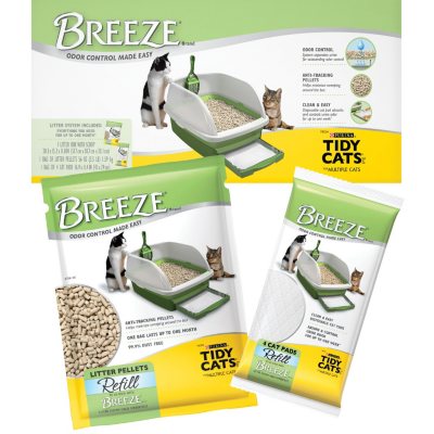 Tidy Cats BREEZE Cat Litter Box Starter Kit Bundle - Sam's Club