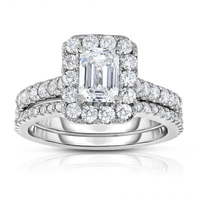 2.20 CT. T.W. Diamond Wedding Set in 14K White Gold Sam s Club