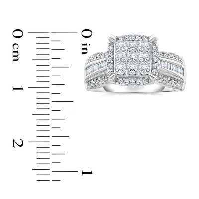 0.95 CT. T.W. Diamond Engagement Ring in 14K White Gold (I
