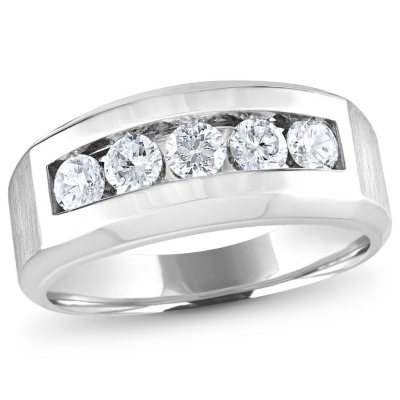 Mens 2 Ct Round Cut 14k Solid White Gold Over Solitaire Engagement Wedding Ring