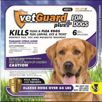 Vetguard plus flea shop and tick treatment