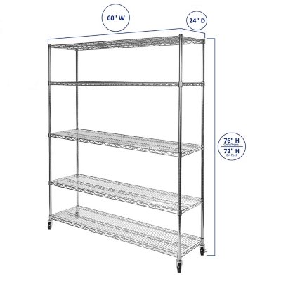 Seville Classics 5-Level UltraZinc Commercial Shelving (18 x 36 x 72H) -  Sam's Club