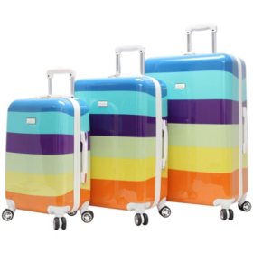 nicole miller luggage set burgundy
