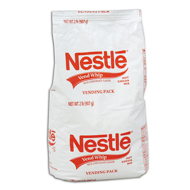 Nestle Hot Chocolate Mix (Whip Cocoa) - Vending size - 2lb Bags - 12 ct.