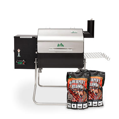 Green Mountain Grills Davy Crockett Wi-Fi Enabled Grill with 2 Pack Gourmet Blend Pellets