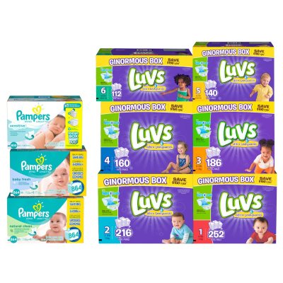 Luvs Ultra Leakguards Diaper and Wipes Bundle (Choose Your Size