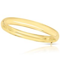 8mm Polished Bangle In 14K Yellow Gold