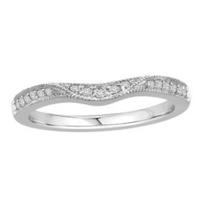 0.15 CT. T.W. Contour Band with Milgrain in 14k Gold (H-I, I1)