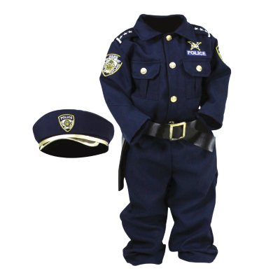 Children's Halloween/Dress-Up Police Officer Costume with with Hat - Ages  4-5 - Sam's Club