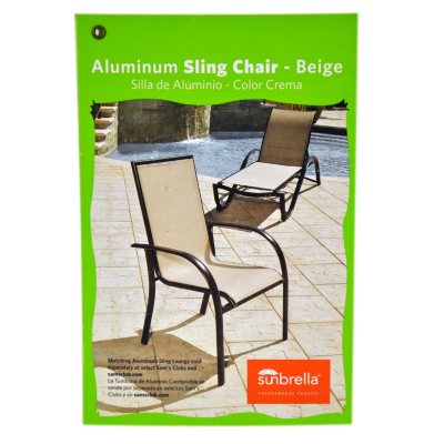 STACK CHAIR TAN SLING CHAIR Sam's Club