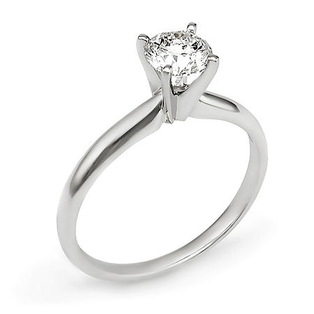 Yellow Gold over Sterling Silver CZ Brilliant Solitaire Engagement Ring 0.85ct-3ct 
