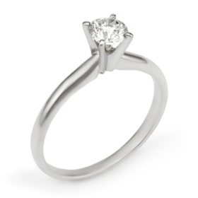 0.50 CT. Round Diamond Solitaire Engagement Ring in 14K Gold HI, I1