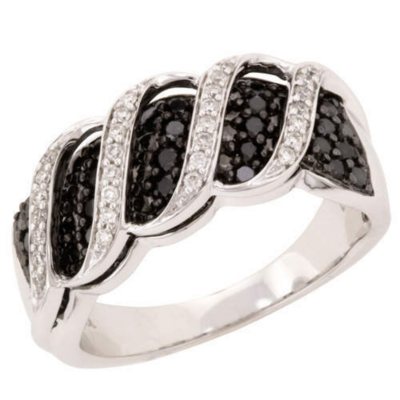 .71 ct. t.w. Black and White Diamond Ring Sam's Club