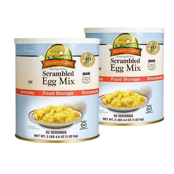 Augason Farms Dried Scrambled Egg Mix - #10 cans - 2 pk.