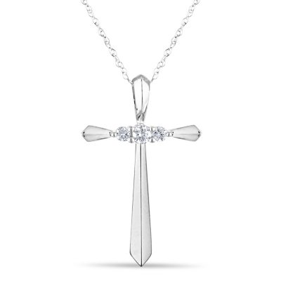 Sams diamond sale cross necklace