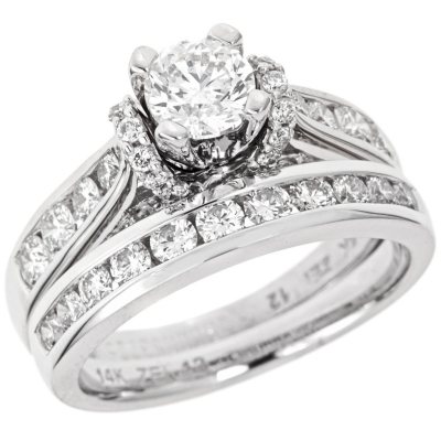 1.95 CT. T.W. Diamond Bridal Set in 14K White Gold (I, I1) - Sam's Club