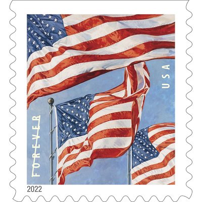 USPS FOREVER First Class Postage Stamps, U.S. Flag, Coil of 100 Stamps -  Sam's Club