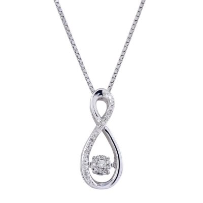 Sterling Silver Dancing Diamond Infinity Pendant - Sam's Club